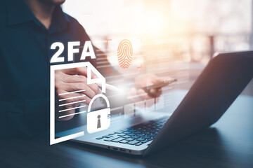 Cyber security and 2FA Security password login online concept  Hands typing and entering username and password of social media, log in with smartphone to an online bank account, data protection hacker