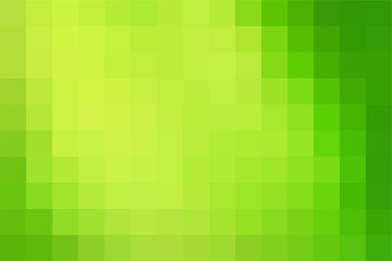 Green pixel background, gradient abstract tile background. Rectangular colourful check pattern.