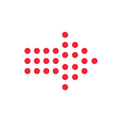 Red arrows sign symbol with transparent background