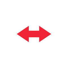 Red arrows sign symbol with transparent background