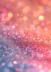 Abstract coral-pink and golden spotted background. 