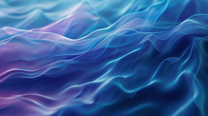 Obraz premium horizontal image of abstract blue and purple waves gradient background Generative AI