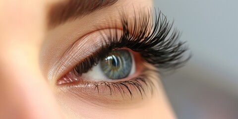 Obraz premium Close-up of eyelashes