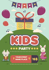 Playful Kid's Party Flyer Template