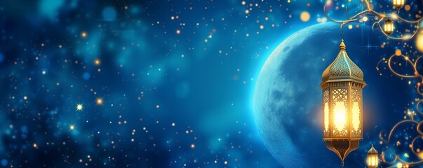 invitation for Muslim holy month Ramadan Kareem.