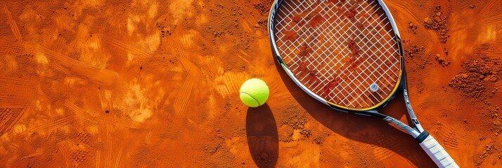Tennis clay court surface banner