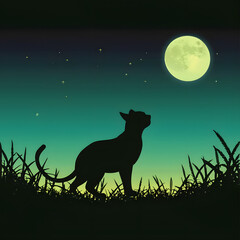 wolf howling at the moon .Generative Ai