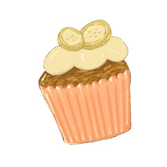 Banana cupcake