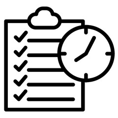 Duration working line icon