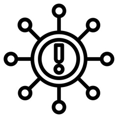Risk exposure line icon