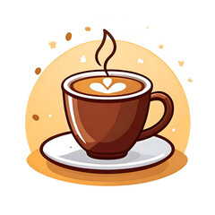 Illustration vector graphic of coffee cup cappuchino cartoon vector icon illustrator