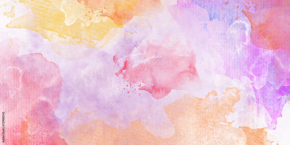 Poster modern aquarelle painted pink watercolor canvas for splash design. abstract watercolor background wi