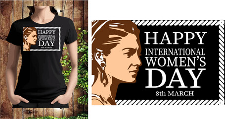 worldwide famous women's day T shirt design vector .