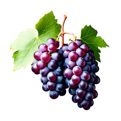 grapes isolated on transparent background,generative ai