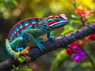 chameleon on a tree