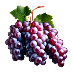 Fototapeta premium grapes isolated on transparent background,generative ai
