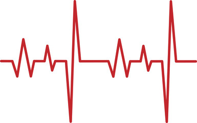 Heartbeat pulse line health medical concept for graphic design, logo, web site, social media, mobile app, ui illustration - obrazy, fototapety, plakaty