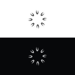 Black and white circle vector logo template design . Circle vector logo template design . Circle icon illustration