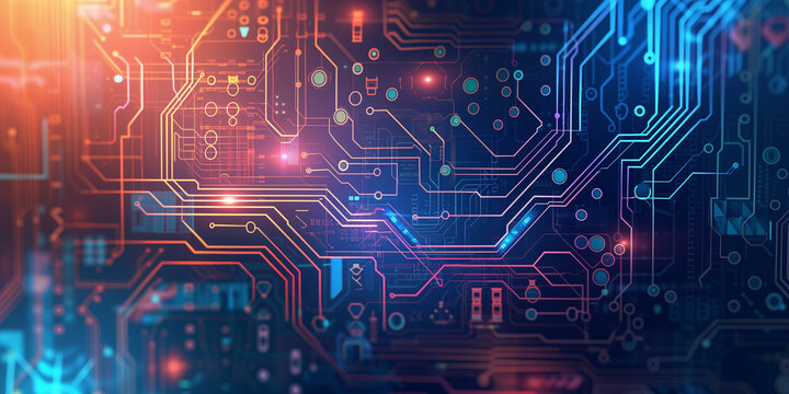 Cyber circuits background.