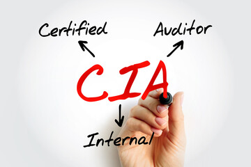 CIA - Certified Internal Auditor acronym, business concept background - obrazy, fototapety, plakaty