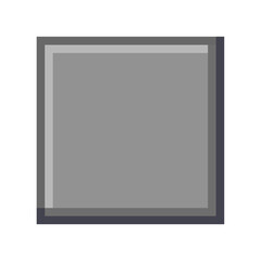 Pixel illustration of  a gray square tile