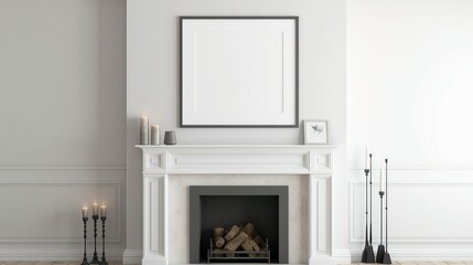 Elegant Living Room with Modern Fireplace and Decor