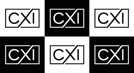 CXI logo. CXI set , C X I design. White CXI letter. CXI, C X I letter logo design. Initial letter CXI letter logo set, linked circle uppercase monogram logo. C X I letter logo vector design.	
 - obrazy, fototapety, plakaty