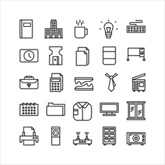 Office icon set line icon collection. Containing icons.
