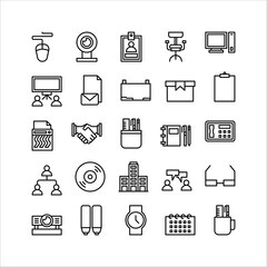 Office icon set line icon collection. Containing icons.