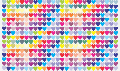Mini colorful heart background