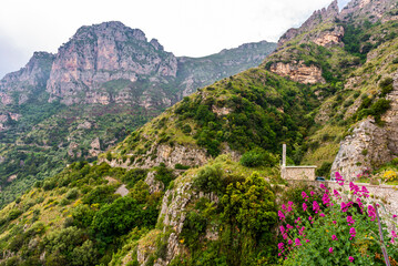 Road to Positano, Amalfi coast, Italy