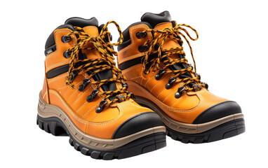 safety boots on a White or Clear Surface PNG Transparent Background.
