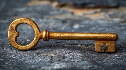 Mystery Unlocked - Vintage Golden Key