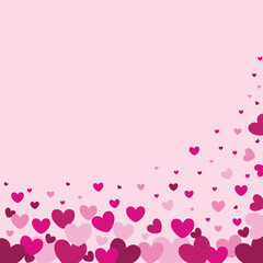 pink background with hearts ,valentines background,design,happy day,vector illustration