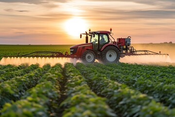 Fototapeta premium Tractor in Field