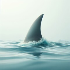 Fototapeta premium shark fin in water