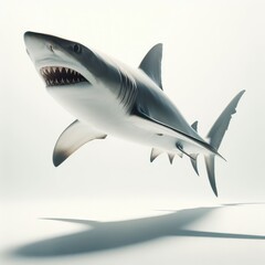 Naklejka premium shark isolated on white