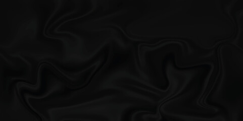 Black fabric silk texture for background. Abstract background of wave silk or satin. Silk luxury cloth and shiny fabric texture. Beautiful background velvet smooth and elegance silky.