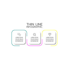 Thin line infographic. Vector Infographic design template with icons and options or steps. Can be used for process diagram, presentations, workflow layout, banner, flow chart, info graph.