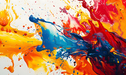 Paints mixed with splashes,Generative AI