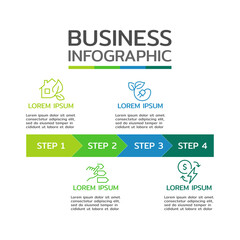 Vector Infographic label design with icons and 4 options or steps. Infographics for business concept. Can be used for presentations banner, workflow layout, process diagram, flow chart, info graph