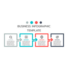 Vector Infographic label design with icons and 4 options or steps. Infographics for business concept. Can be used for presentations banner, workflow layout, process diagram, flow chart, info graph