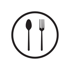 vector spoon and fork icon