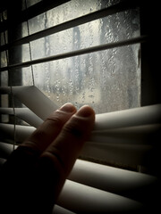It's raining outside, I look at it from my window - obrazy, fototapety, plakaty