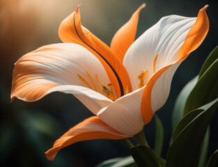 weiß orange Tulpe