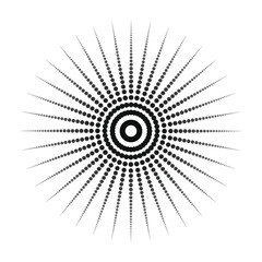 Halftone circular dotted frames set. Circle dots isolated on the white background. Logo design element for medical, treatment, cosmetic. Round border using halftone circle dots texture.
