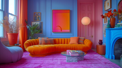 An eclectic mix of bold hues adorning every corner, inviting curiosity and sparking creativity.