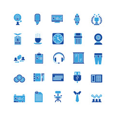 Office icon set glyph icon collection. Containing icons.