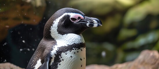 Naklejka premium Humboldt penguin, also called Chilean, Peruvian, patranca.