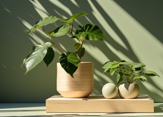 Still life with plant. Created with Ai